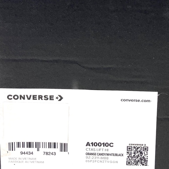 Converse Chuck Lift Platform Sneaker Orange Candy Canvas Shoe Women Size A10010C - Picture 9 of 10